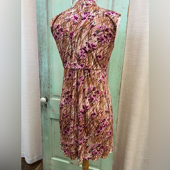 Prada Floral Pink Silk Midi Sleeveless Dress Worn Once Excellent Condition 42 - Picture 4 of 10